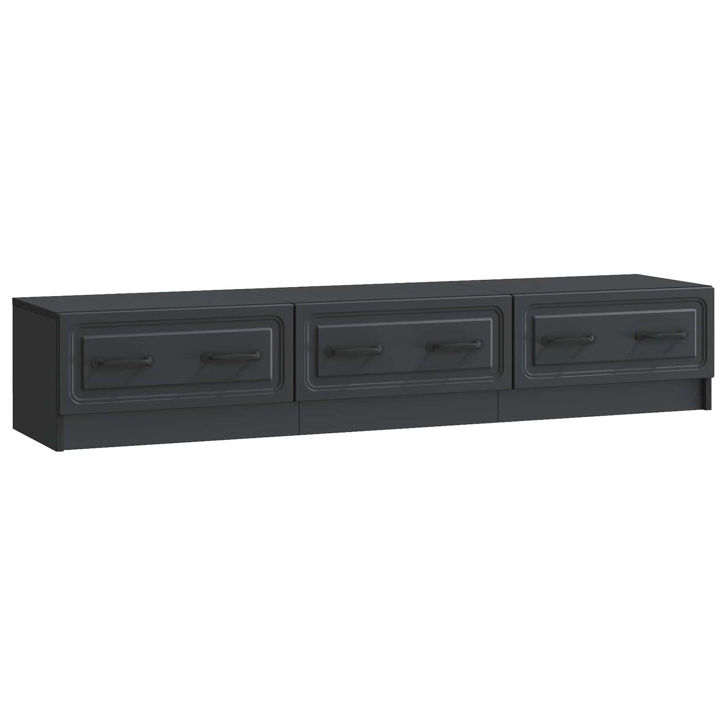 vidaXL Ντουλάπι TV Μαύρο 147 x 34,5 x 27 εκ Επεξεργασμένο Ξύλο