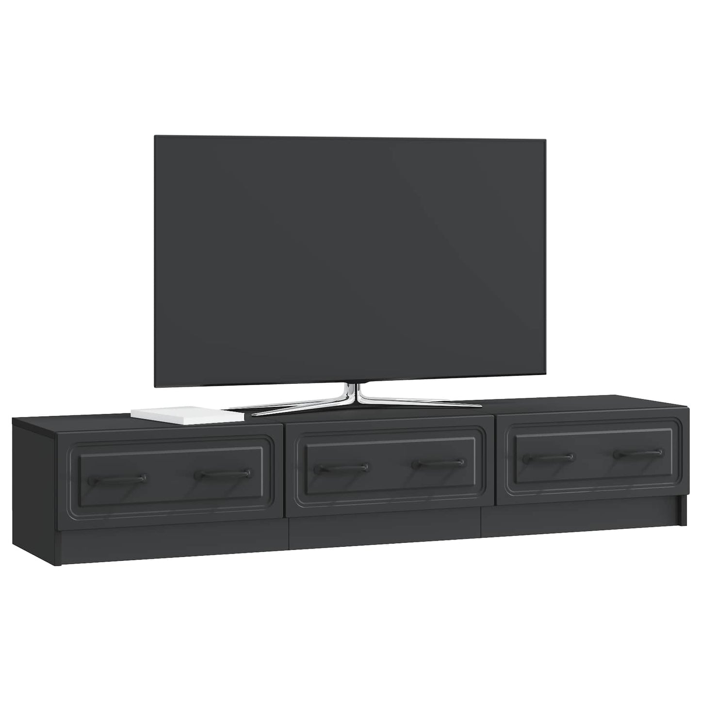 vidaXL Ντουλάπι TV Μαύρο 147 x 34,5 x 27 εκ Επεξεργασμένο Ξύλο