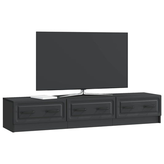 vidaXL Ντουλάπι TV Μαύρο 147 x 34,5 x 27 εκ Επεξεργασμένο Ξύλο