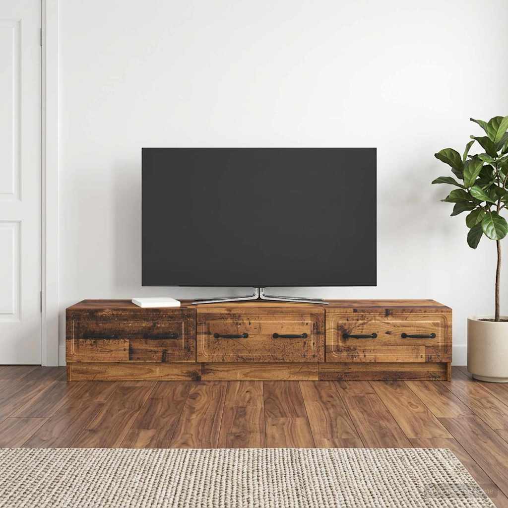 vidaXL Ντουλάπι TV με συρτάρι Παλαιωμένο ξύλο 147 x 34,5 x 27 εκ