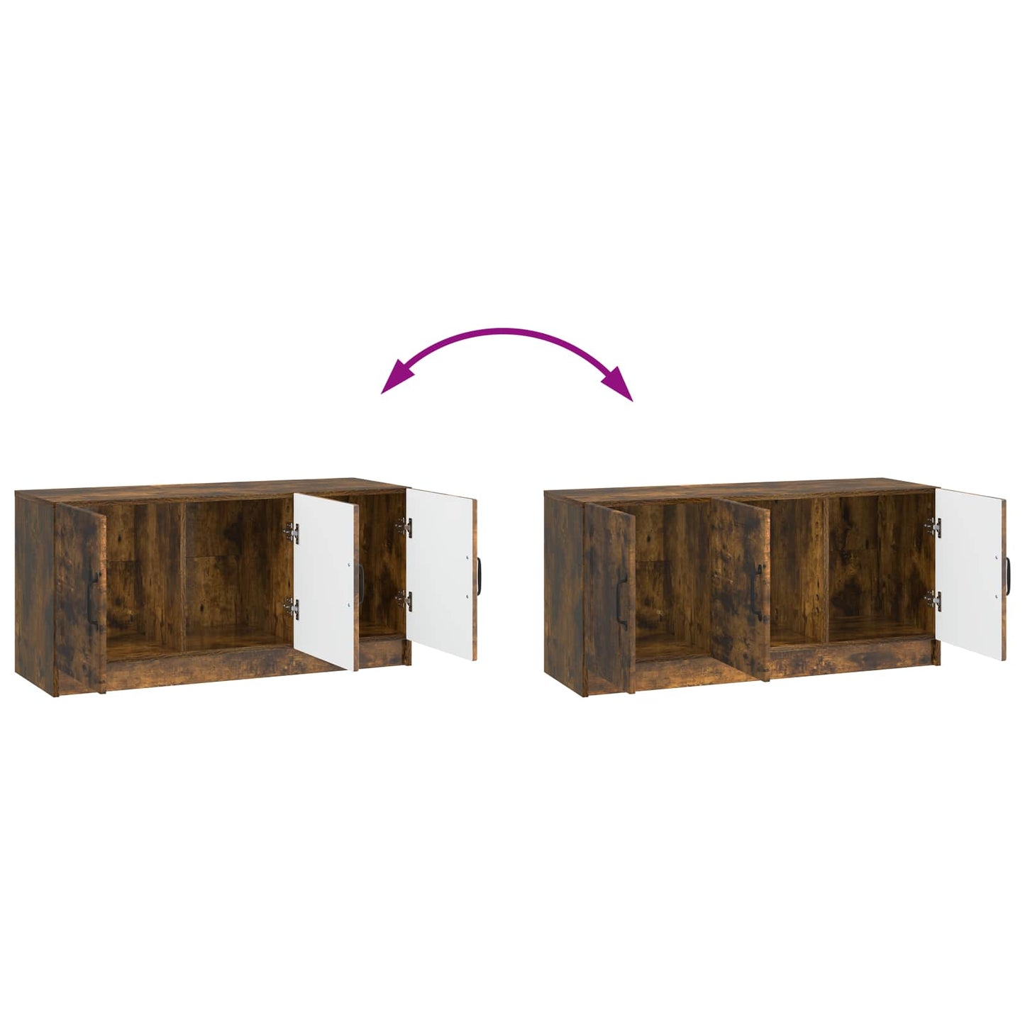 vidaXL Ντουλάπι TV Καπνισμένο Ξύλο Δρυός 99 x 34,5 x 47 εκ