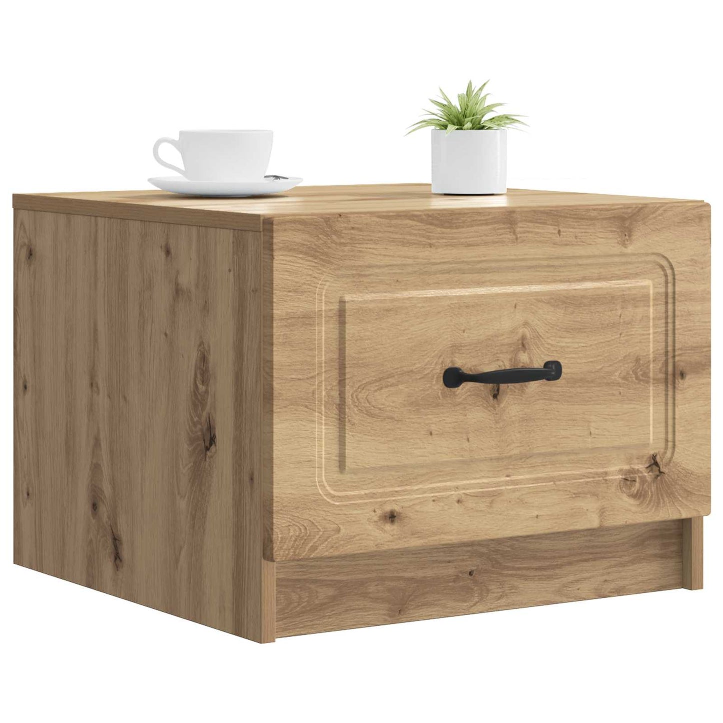 vidaXL Τραπεζάκι σαλονιού με συρτάρι Artisan Δρυς 49 x 50 x 37 εκ.