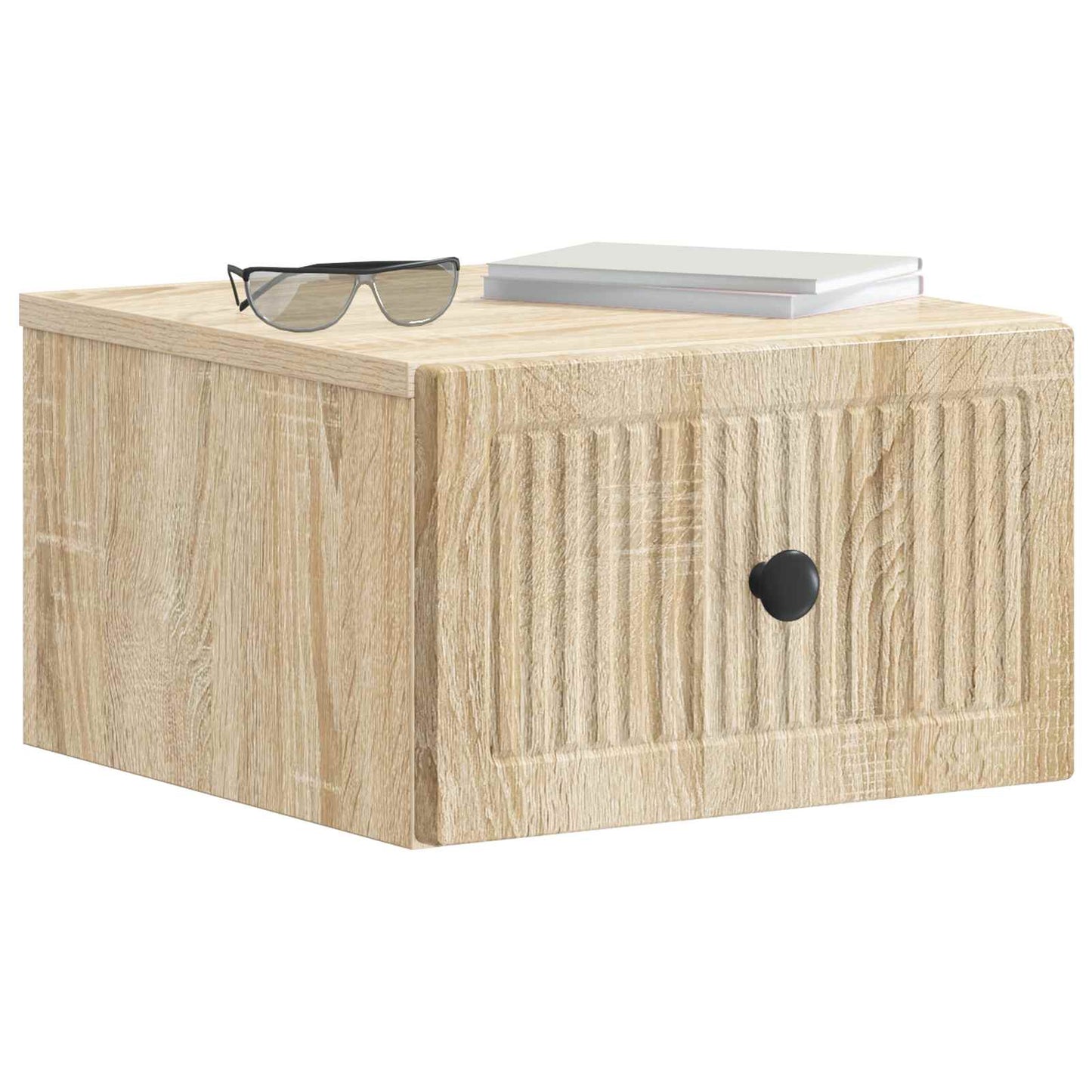 vidaXL Τοίχου Κρεμαστό Κομοδίνο Sonoma Δρυς 33 x 34,5 x 20 εκ