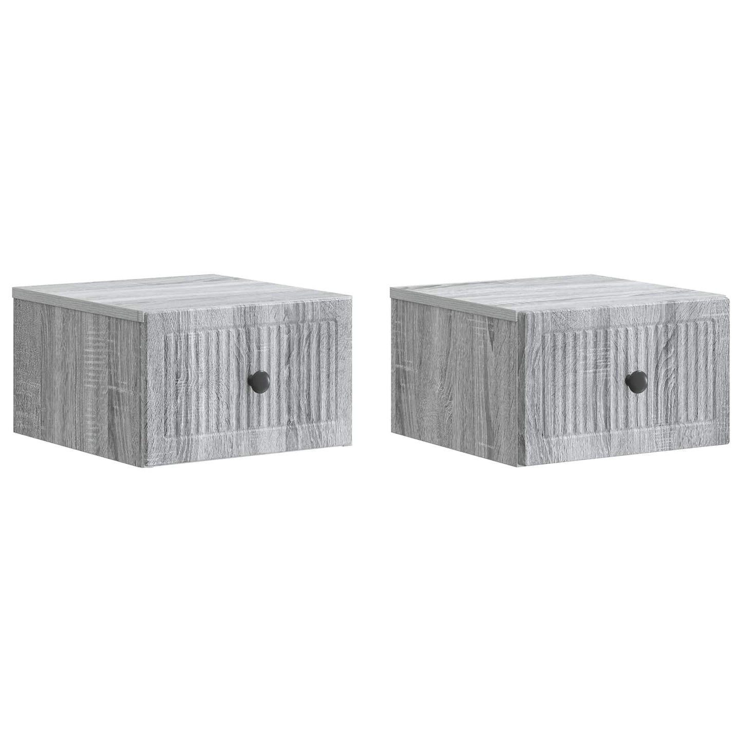 vidaXL Τοίχου Κρεμαστό Κομοδίνο 2 τμχ. Γκρι Sonoma 33 x 34,5 x 20 εκ