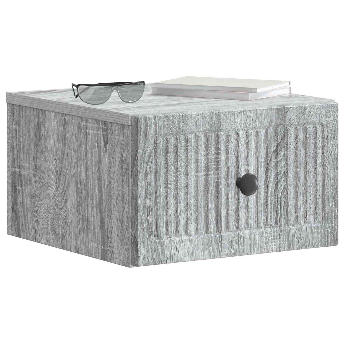 vidaXL Τοίχου Κρεμαστό Κομοδίνο 2 τμχ. Γκρι Sonoma 33 x 34,5 x 20 εκ