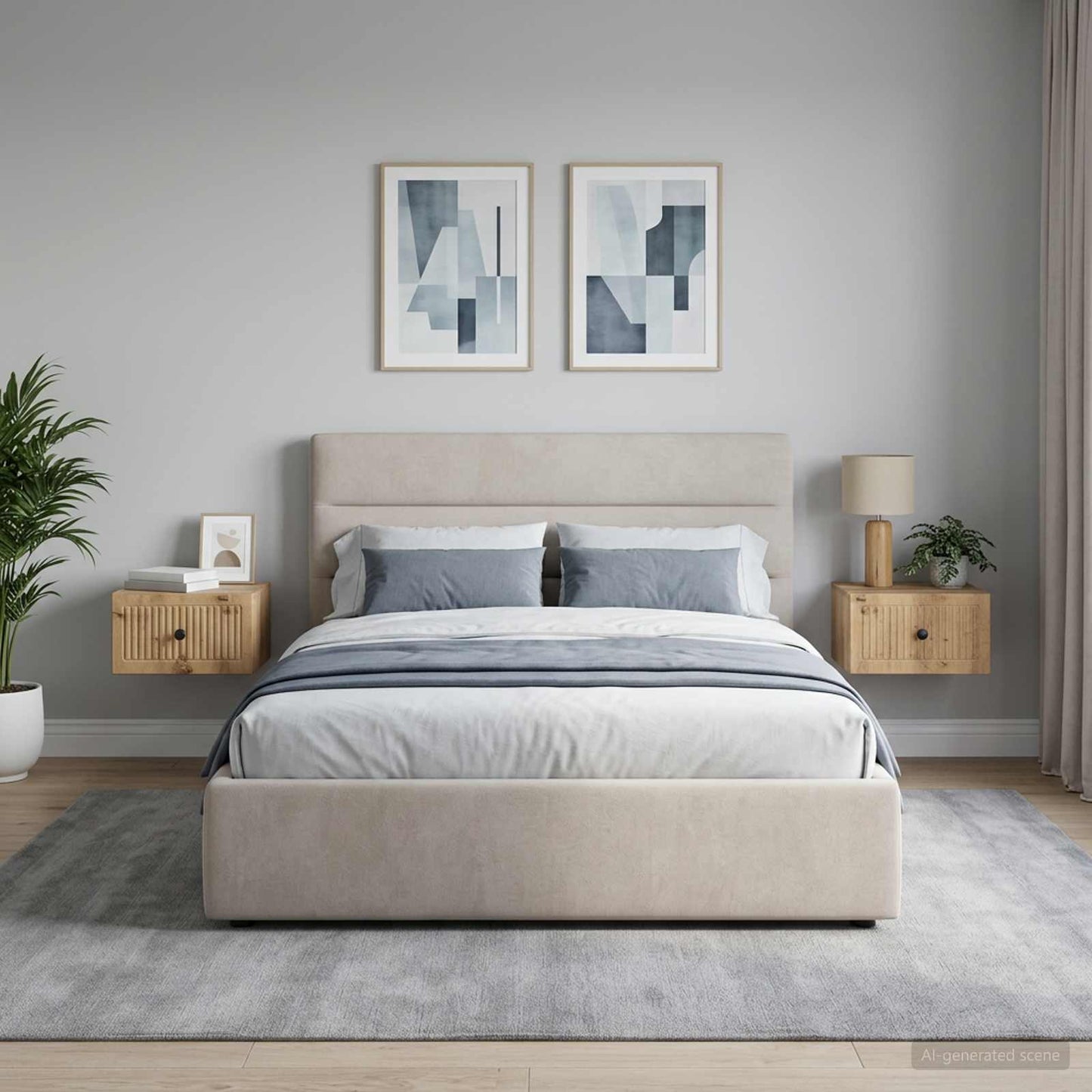 vidaXL Τοίχου Κρεμαστό Κομοδίνο 2 τμχ. Artisan Δρυς 33 x 34,5 x 20 εκ
