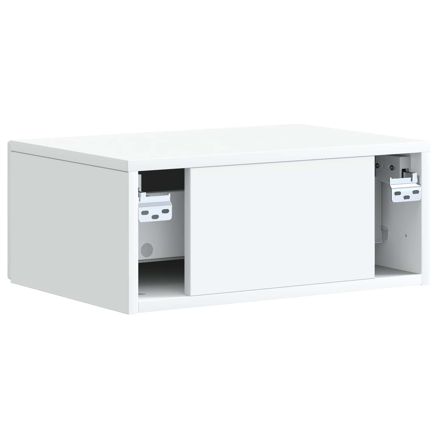 vidaXL Κομοδίνο με συρτάρι Λευκό 49 x 34,5 x 20 εκ. Επεξεργασμένο Ξύλο