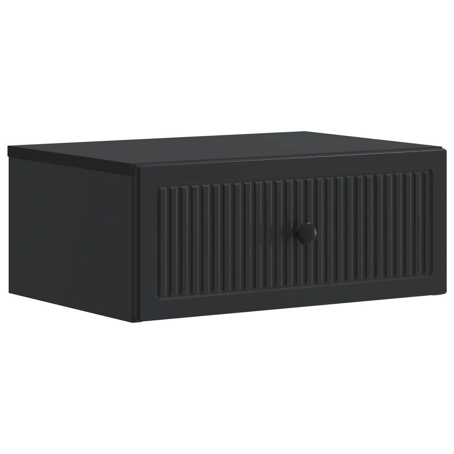 vidaXL Κομοδίνο με συρτάρι Μαύρο 49 x 34,5 x 20 εκ. Επεξεργασμένο Ξύλο