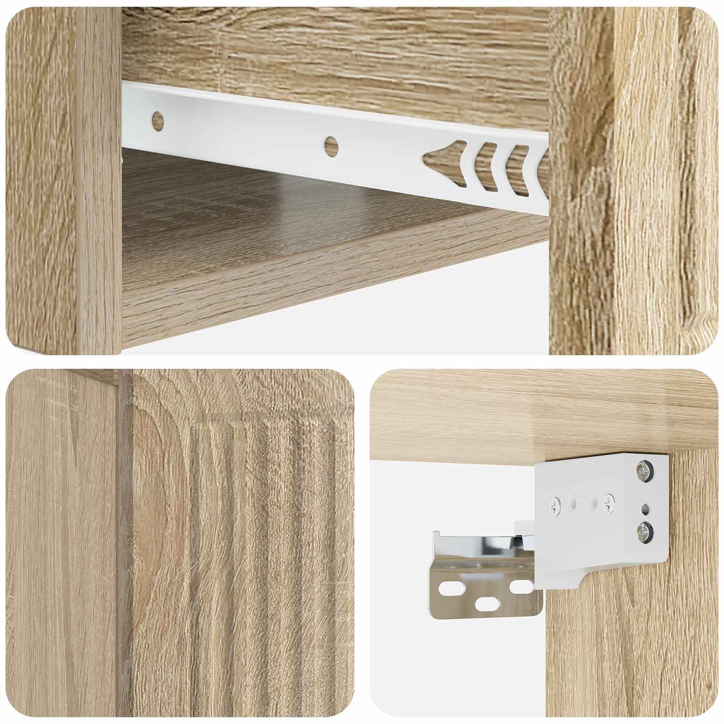 vidaXL Κομοδίνο 2 τμχ. Sonoma Δρυς 49 x 34,5 x 20 εκ.
