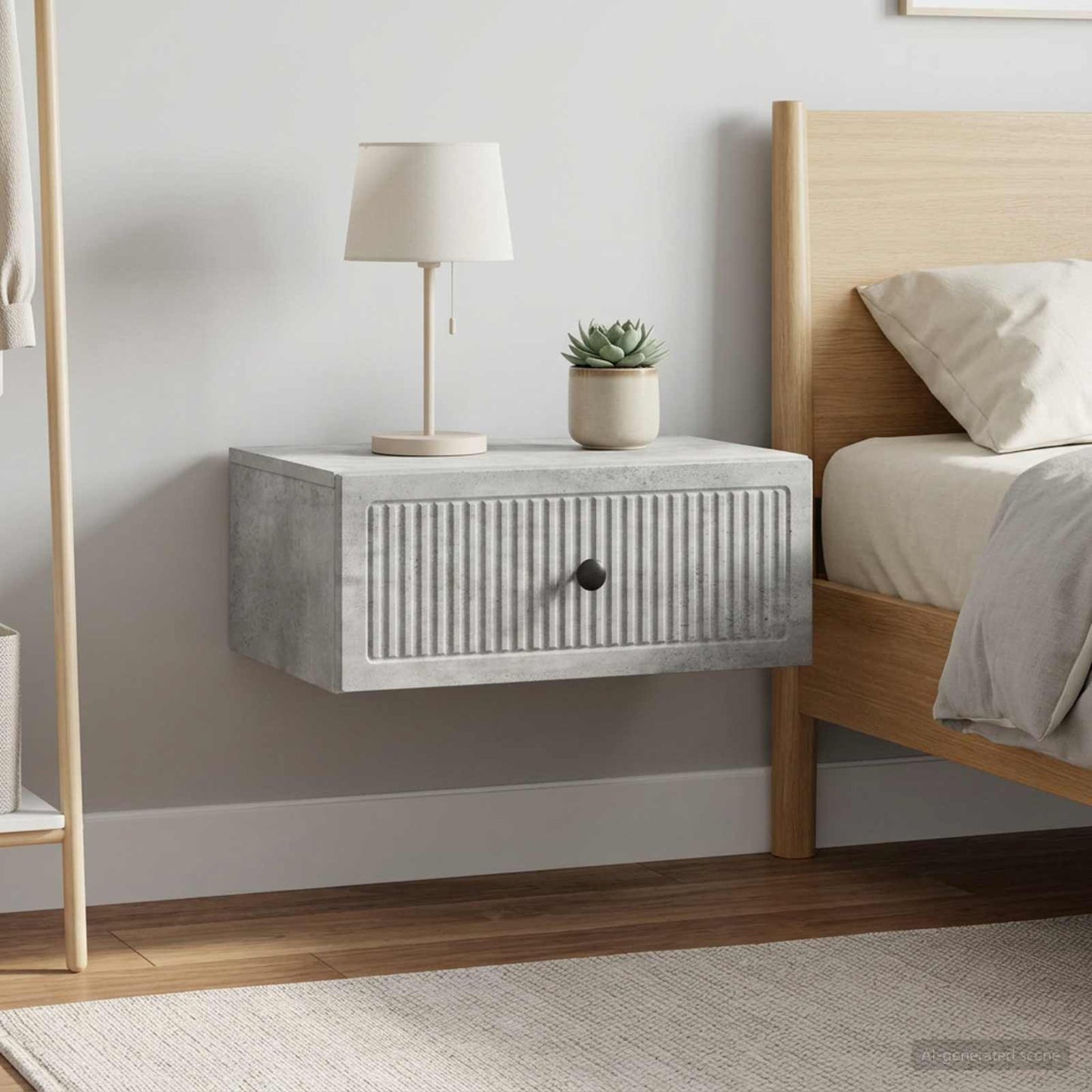 vidaXL Κομοδίνο 2 τμχ. Γκρι Σκυροδέματος 49 x 34,5 x 20 εκ.