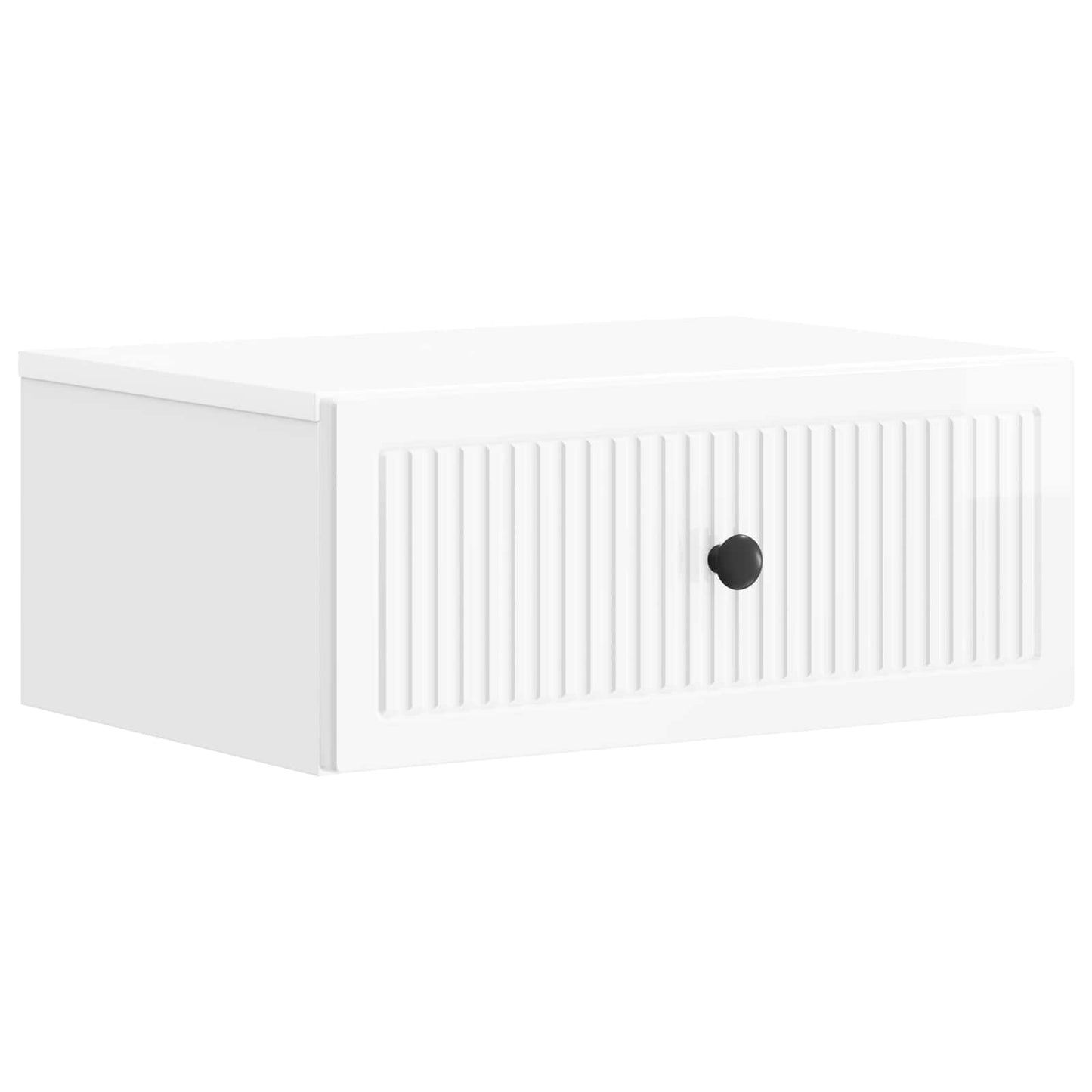 vidaXL Κομοδίνο Γυαλιστερό Λευκό 49 x 34,5 x 20 εκ. Επεξεργασμένο Ξύλο