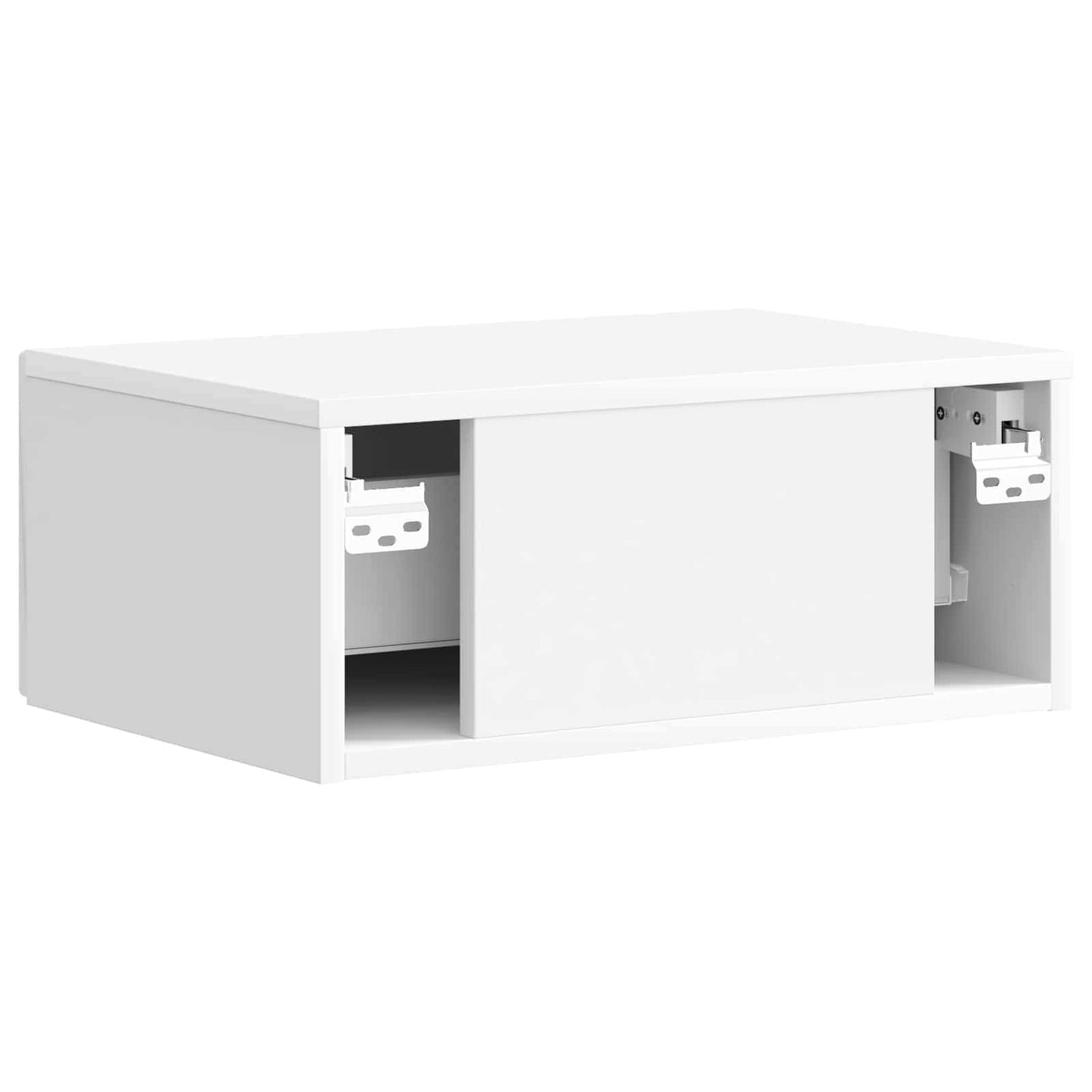 vidaXL Κομοδίνο 2 τμχ. Γυαλιστερό Λευκό 49 x 34,5 x 20 εκ.