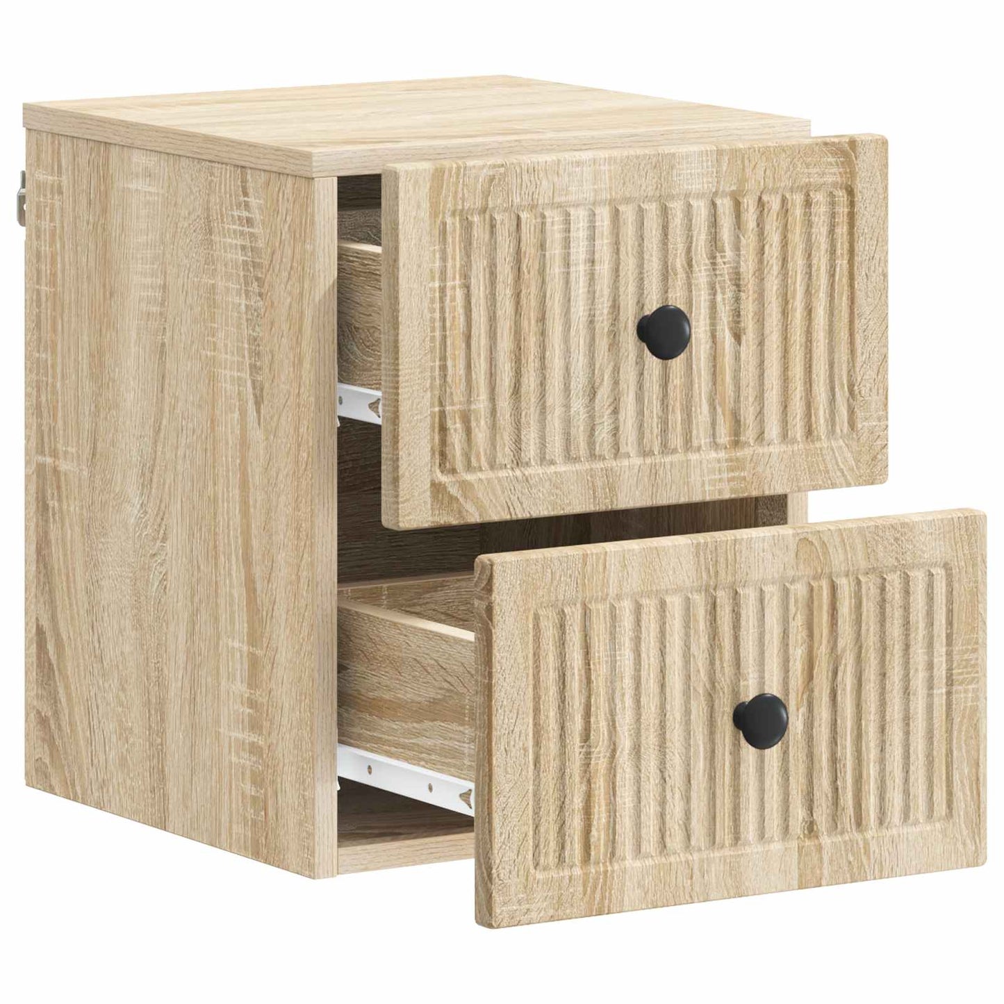 vidaXL Τοίχου Κρεμαστό Κομοδίνο Sonoma Δρυς 33 x 34,5 x 40 εκ