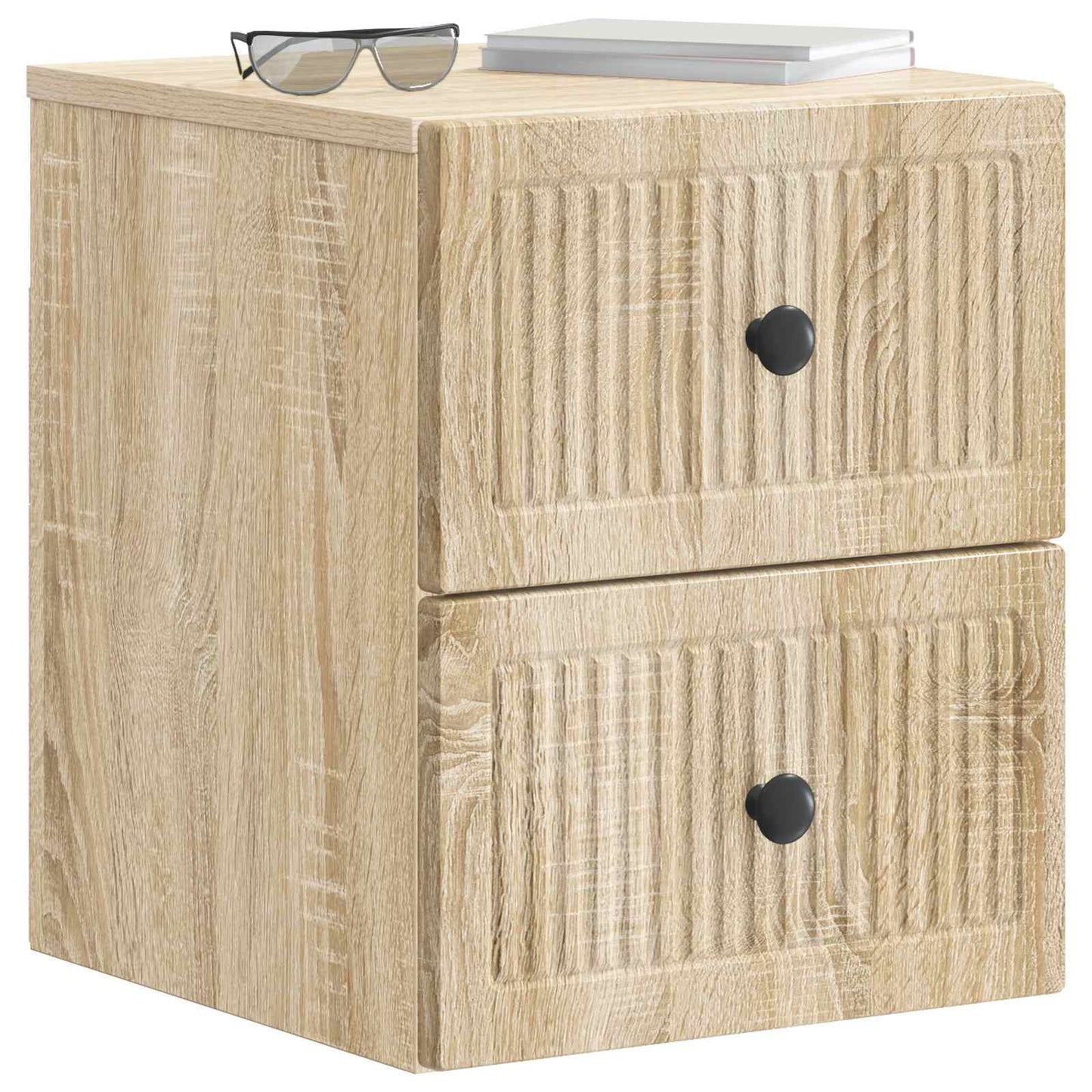 vidaXL Τοίχου Κρεμαστό Κομοδίνο Sonoma Δρυς 33 x 34,5 x 40 εκ