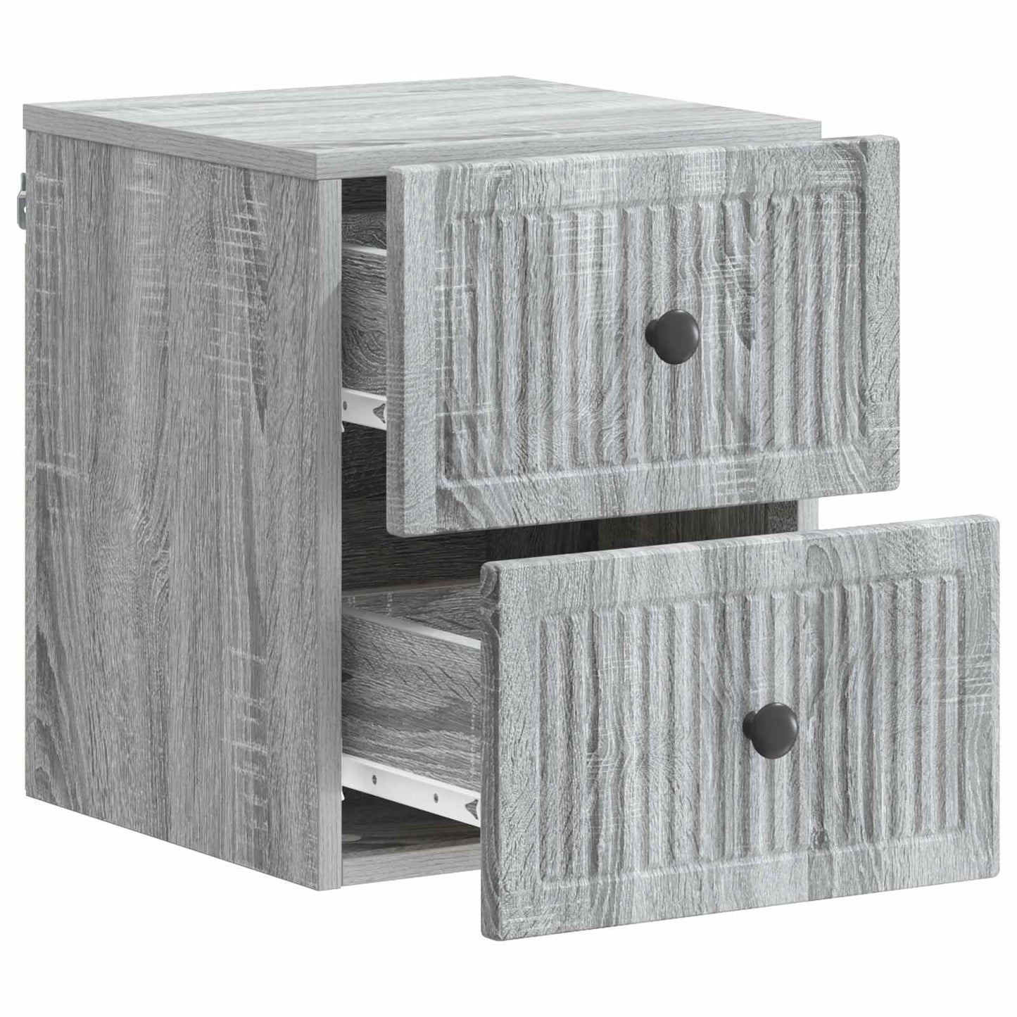 vidaXL Τοίχου Κρεμαστό Κομοδίνο 2 τμχ. Γκρι Sonoma 33 x 34,5 x 40 εκ