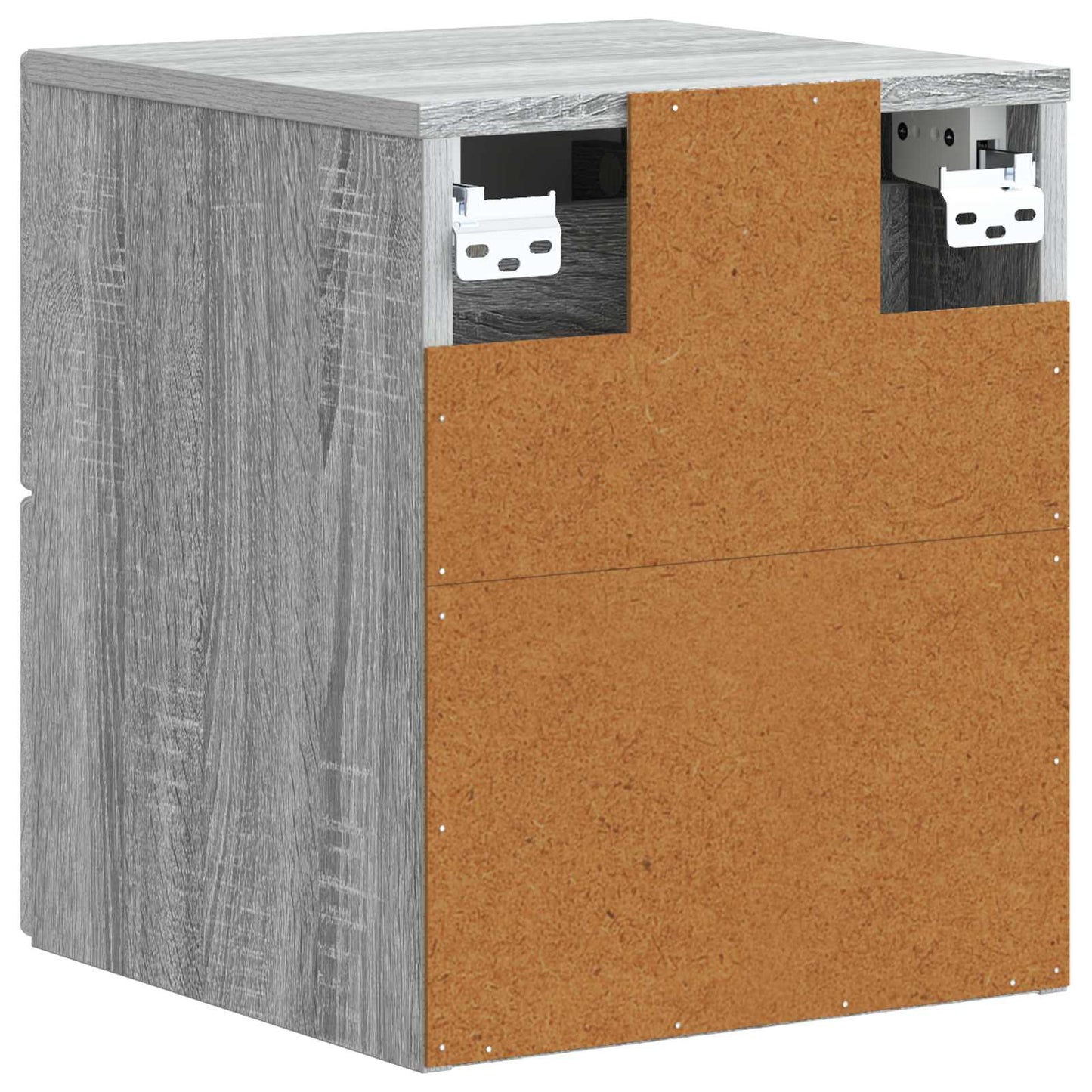 vidaXL Τοίχου Κρεμαστό Κομοδίνο 2 τμχ. Γκρι Sonoma 33 x 34,5 x 40 εκ