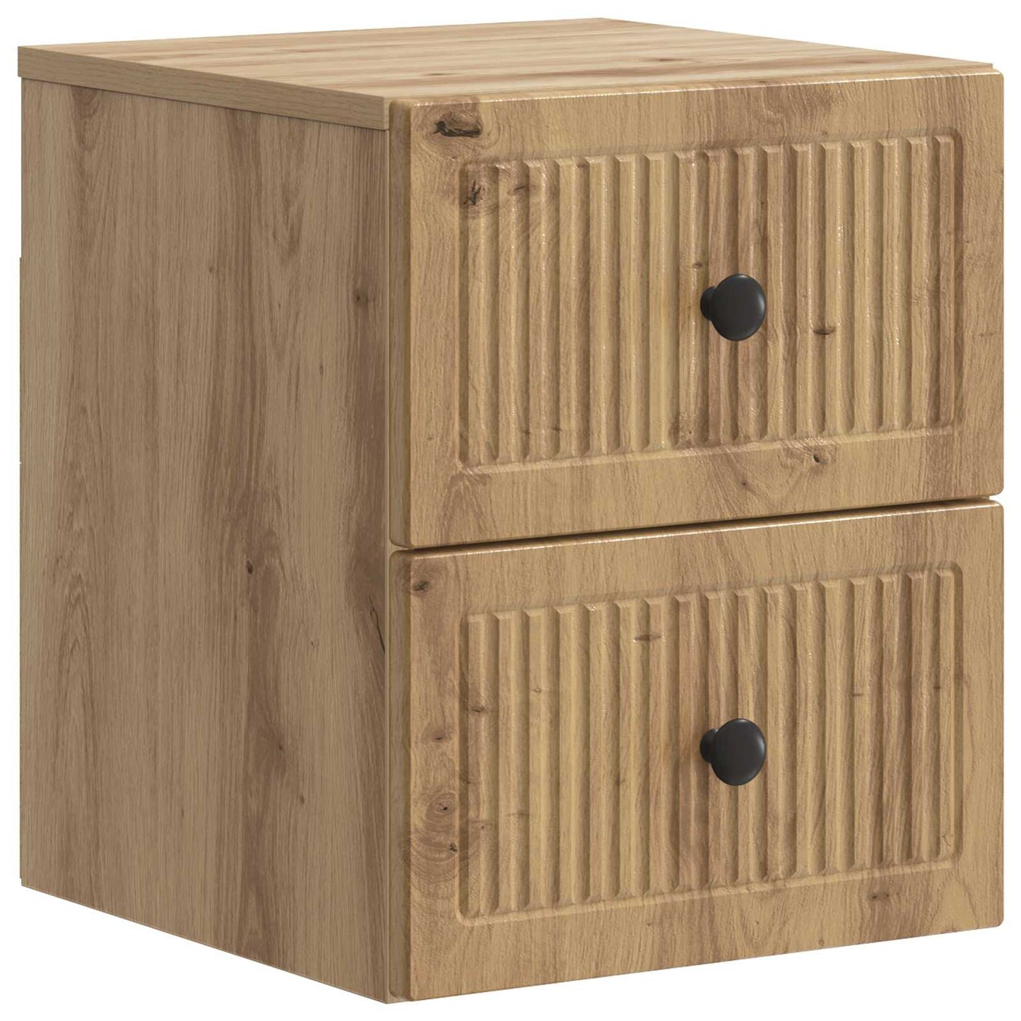 vidaXL Τοίχου Κρεμαστό Κομοδίνο Artisan Δρυς 33 x 34,5 x 40 εκ