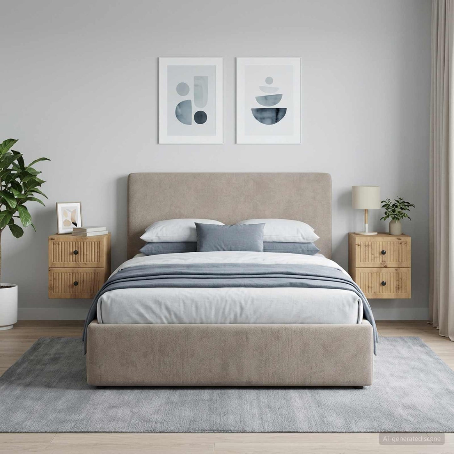 vidaXL Τοίχου Κρεμαστό Κομοδίνο 2 τμχ. Artisan Δρυς 33 x 34,5 x 40 εκ