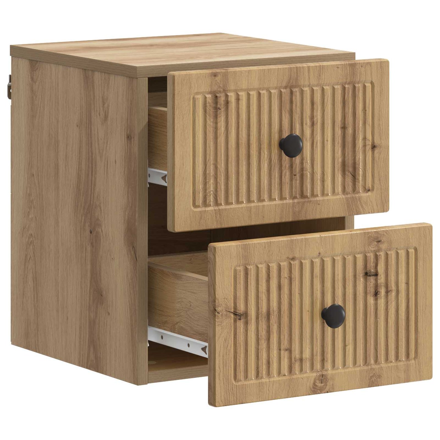 vidaXL Τοίχου Κρεμαστό Κομοδίνο 2 τμχ. Artisan Δρυς 33 x 34,5 x 40 εκ