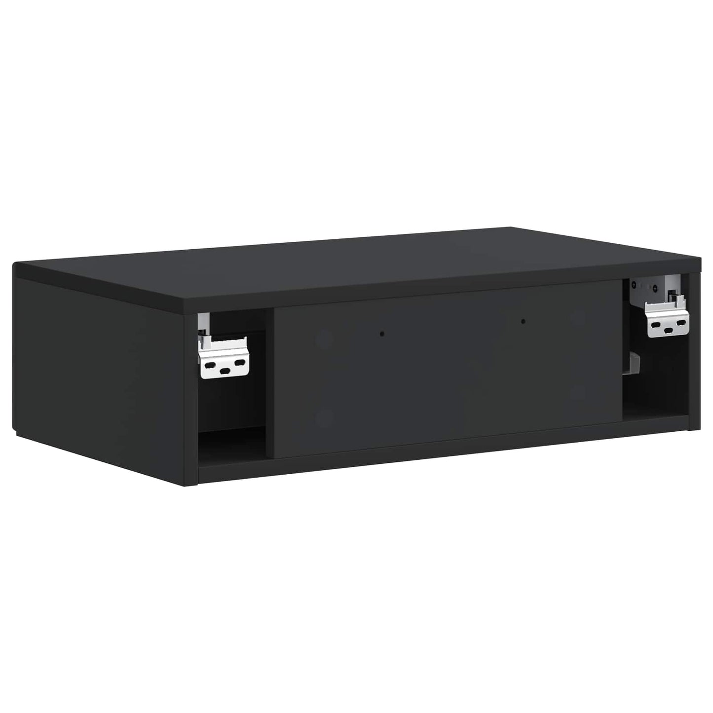 vidaXL Τραπεζάκι Τοίχου Μαύρο 59 x 34,5 x 17 εκ. Επεξεργασμένο Ξύλο