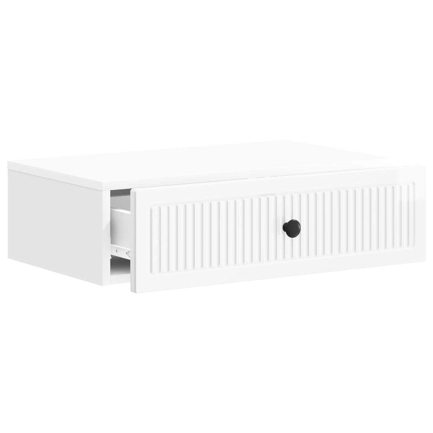 vidaXL Τραπεζάκι Τοίχου Γυαλιστερό Λευκό 59 x 34,5 x 17 εκ.