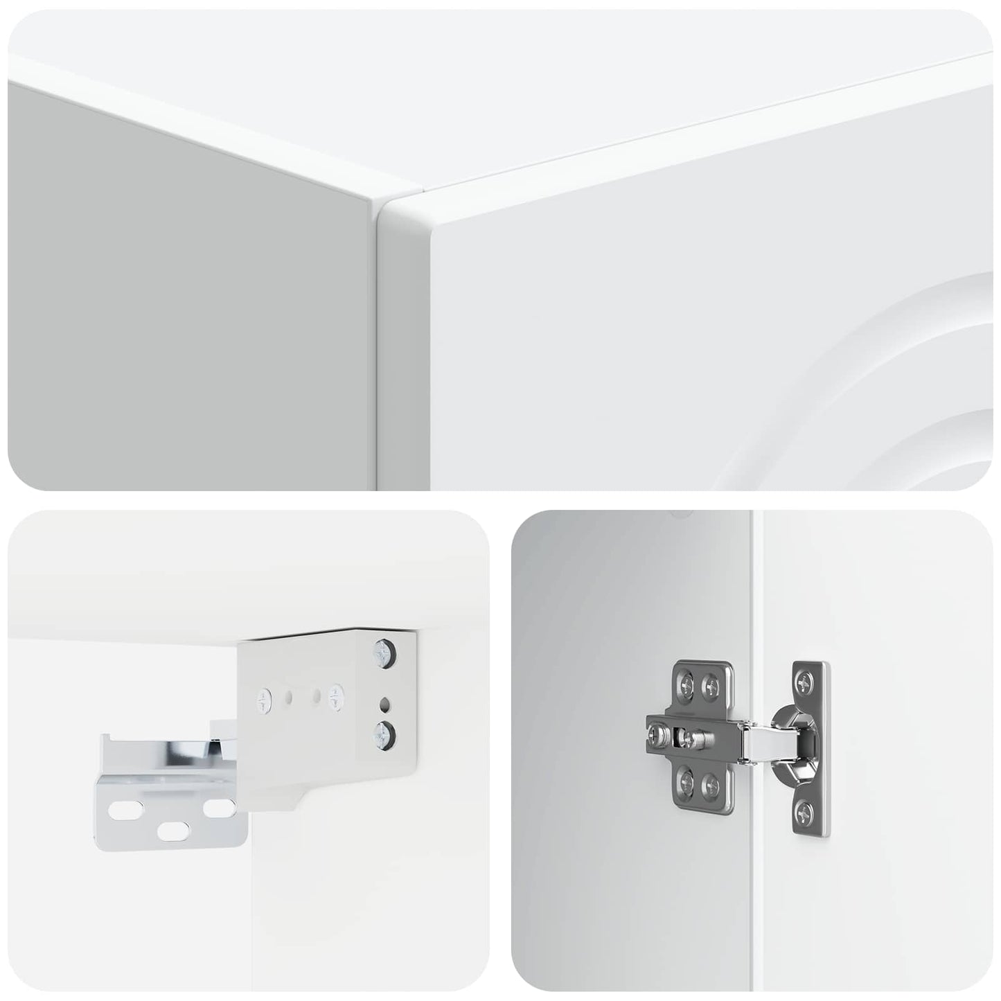 vidaXL Τοίχου Ντουλάπα Λευκό 33 x 34,5 x 90 εκ Επεξεργασμένο Ξύλο
