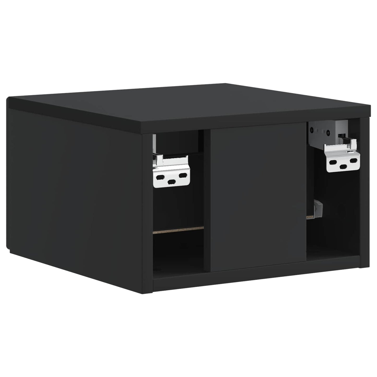 vidaXL Τοίχου Κρεμαστό Κομοδίνο 2 τμχ. Μαύρο 33 x 34,5 x 20 εκ