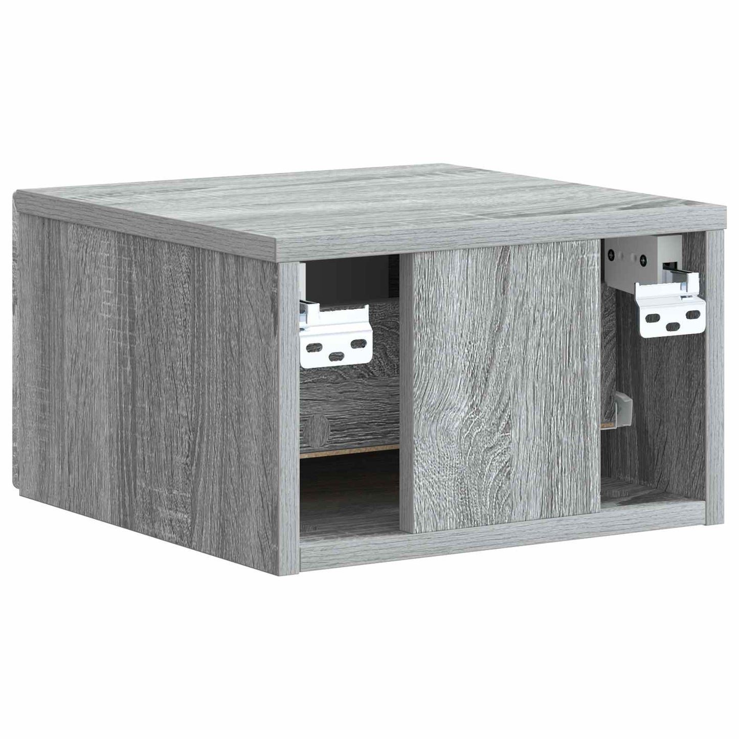 vidaXL Τοίχου Κρεμαστό Κομοδίνο 2 τμχ. Γκρι Sonoma 33 x 34,5 x 20 εκ
