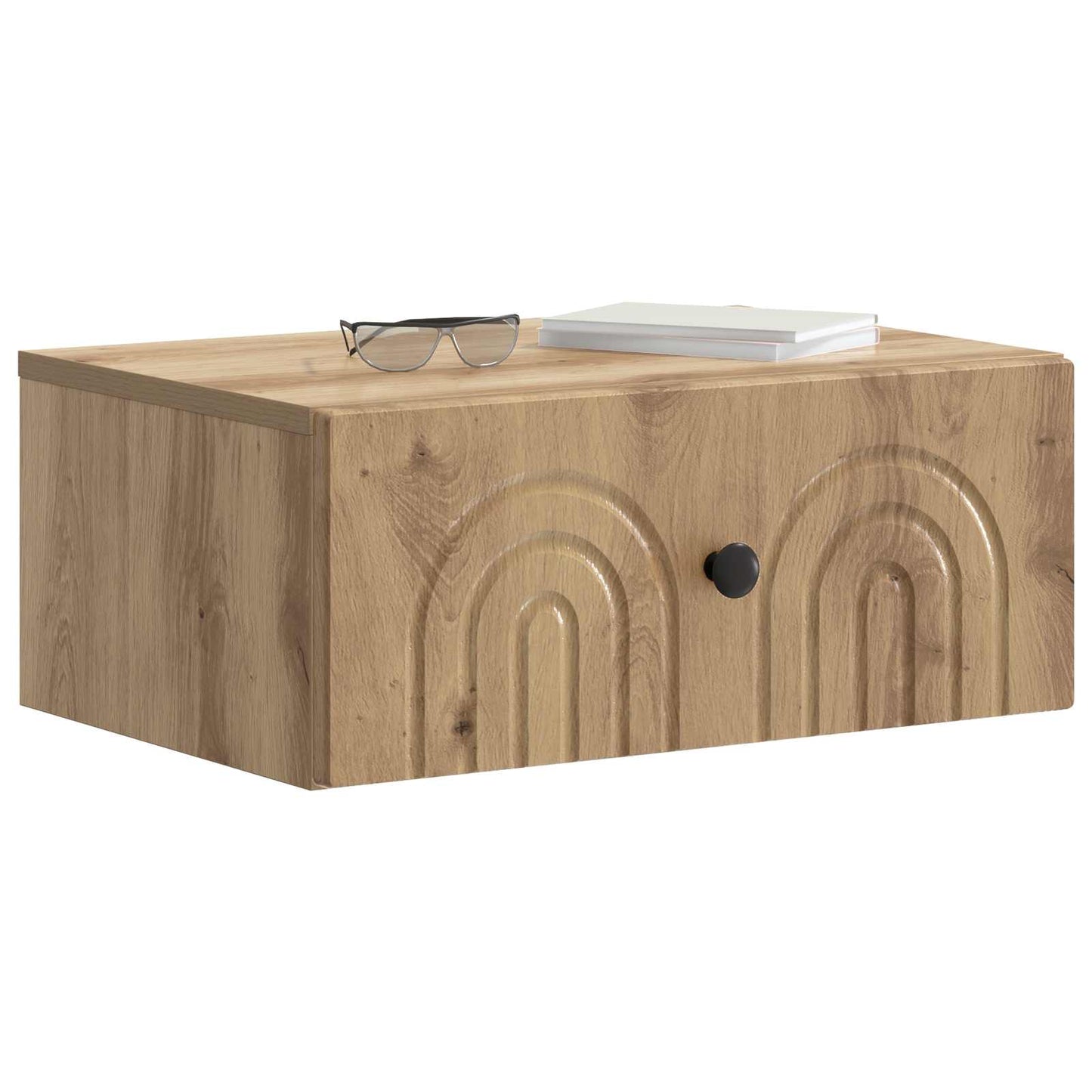 vidaXL Τοίχου Κρεμαστό Κομοδίνο Artisan Δρυς 49 x 34,5 x 20 εκ.