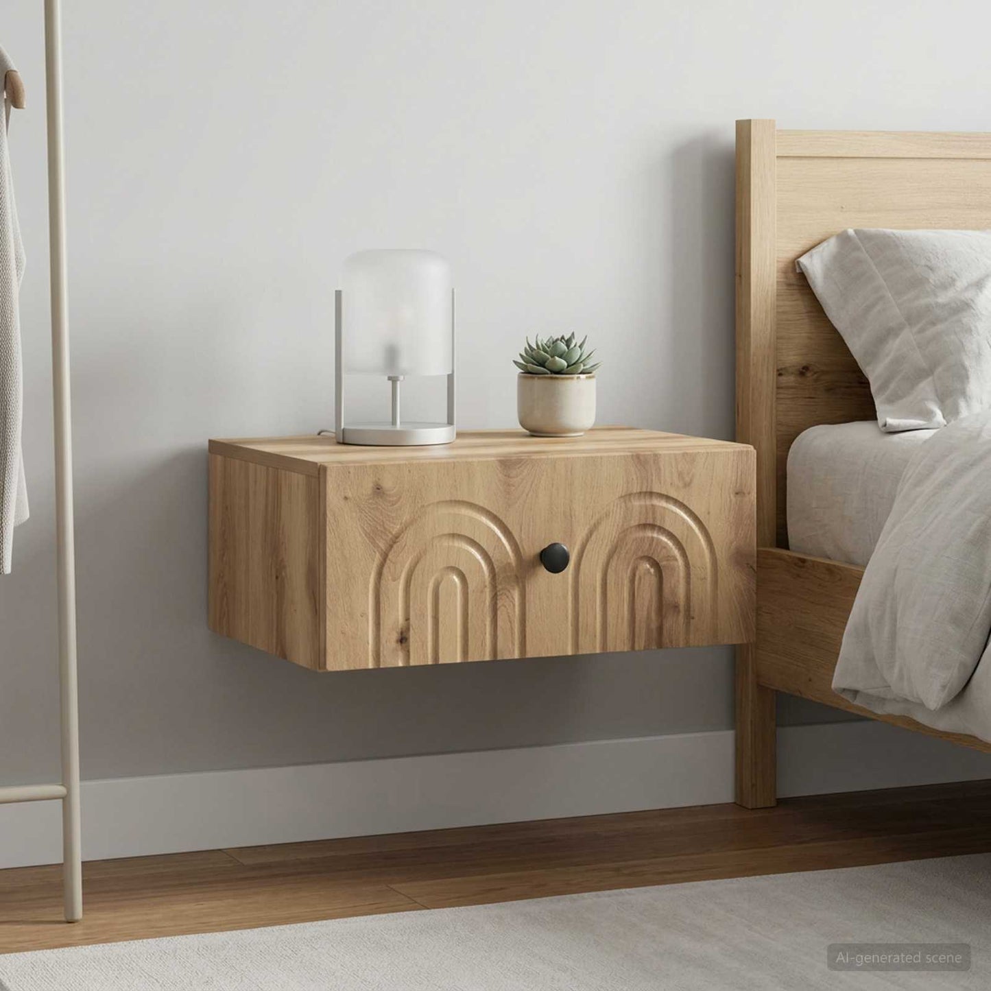 vidaXL Τοίχου Κρεμαστό Κομοδίνο 2 τμχ. Artisan Δρυς 49 x 34,5 x 20 εκ.