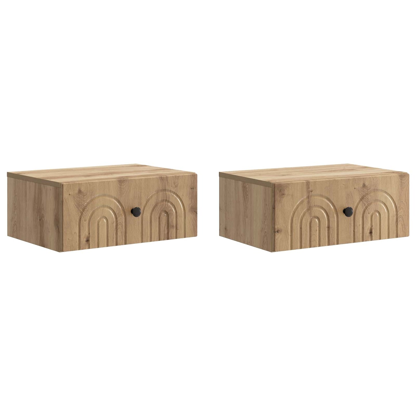 vidaXL Τοίχου Κρεμαστό Κομοδίνο 2 τμχ. Artisan Δρυς 49 x 34,5 x 20 εκ.