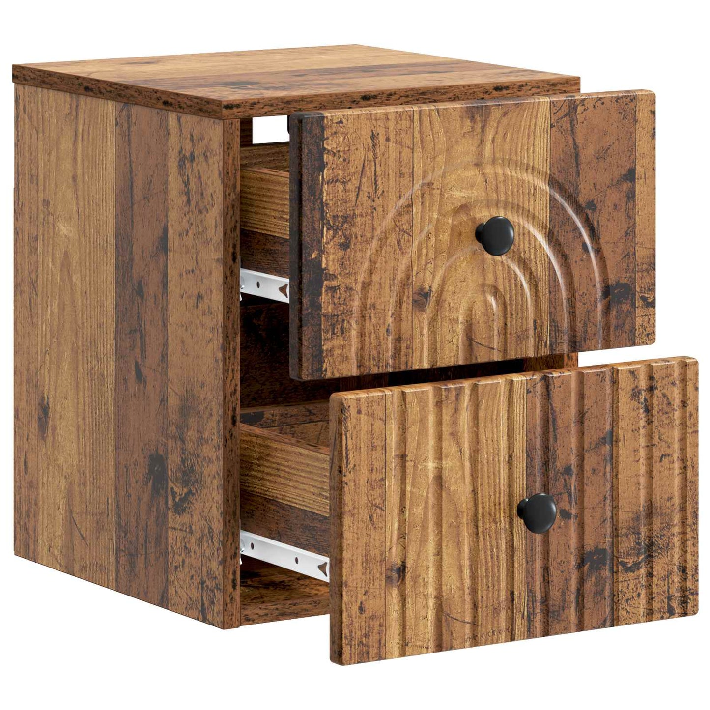 vidaXL Τοίχου Κρεμαστό Κομοδίνο Παλαιωμένο ξύλο 33 x 34,5 x 40 εκ