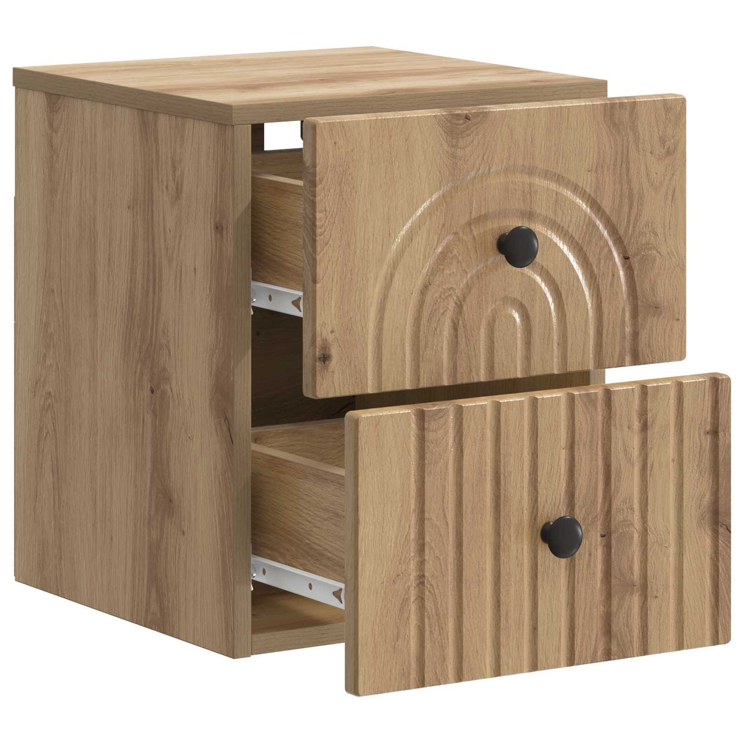vidaXL Τοίχου Κρεμαστό Κομοδίνο Artisan Δρυς 33 x 34,5 x 40 εκ