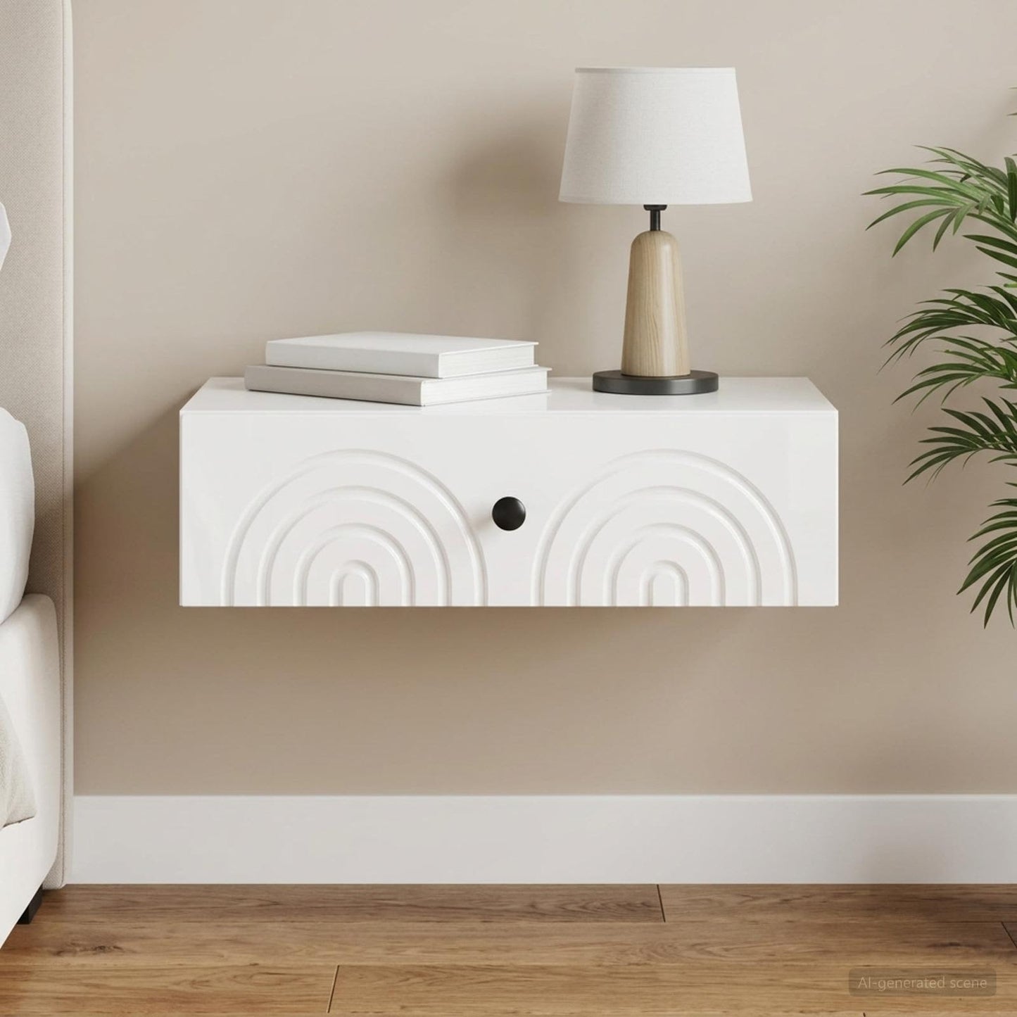 vidaXL Τραπεζάκι Τοίχου 59 x 34,5 x 17 εκ. Επεξεργασμένο Ξύλο