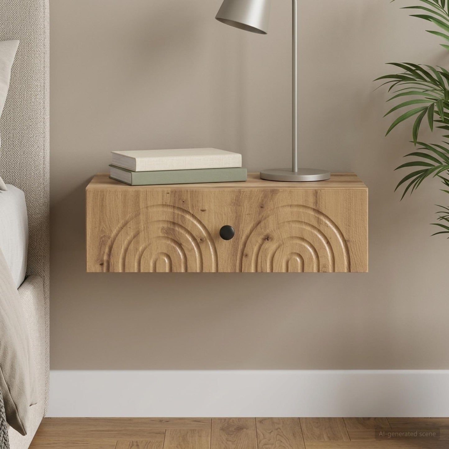 vidaXL Τραπεζάκι Τοίχου 59 x 34,5 x 17 εκ. Επεξεργασμένο Ξύλο