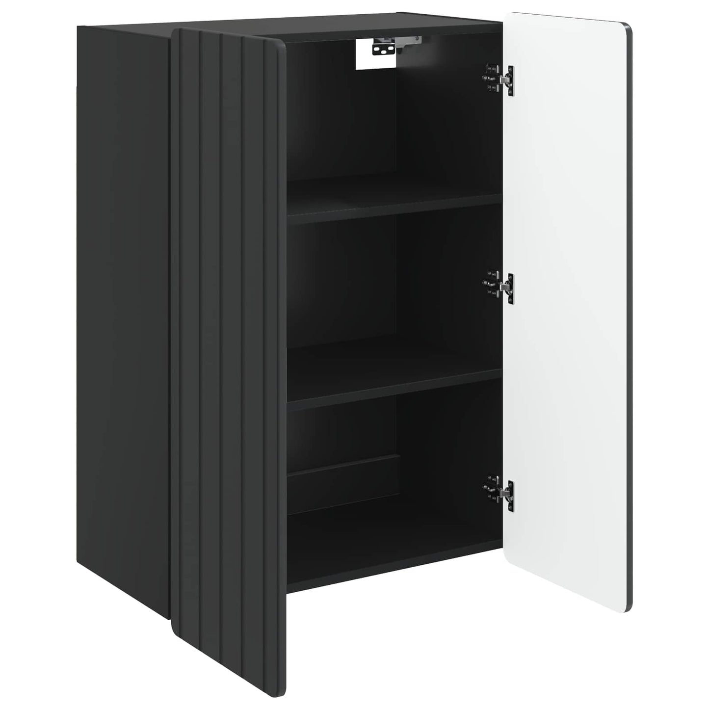 vidaXL Τοίχου Ντουλάπα Μαύρο 66 x 34,5 x 92 εκ. Επεξεργασμένο Ξύλο
