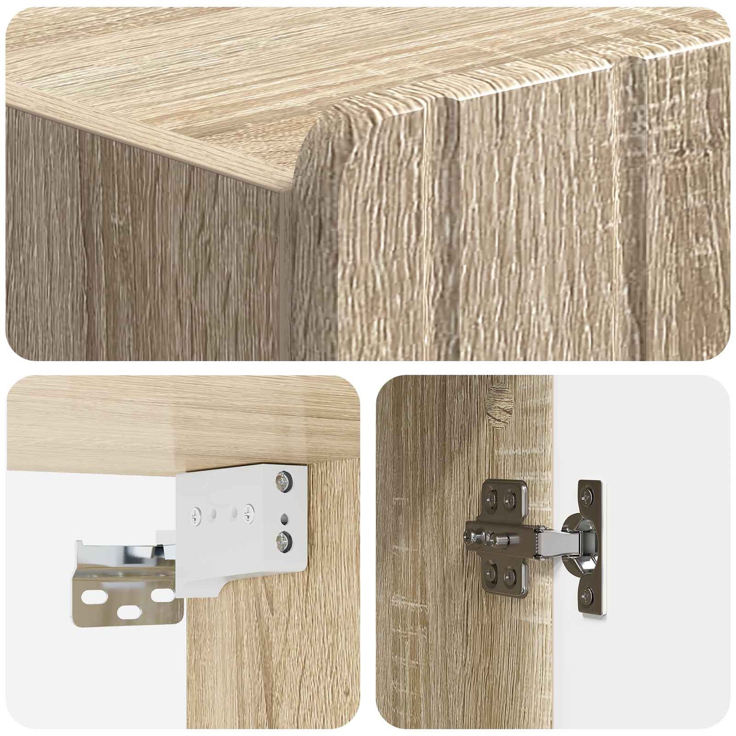vidaXL Τοίχου Ντουλάπα Sonoma Δρυς 66 x 34,5 x 92 εκ.