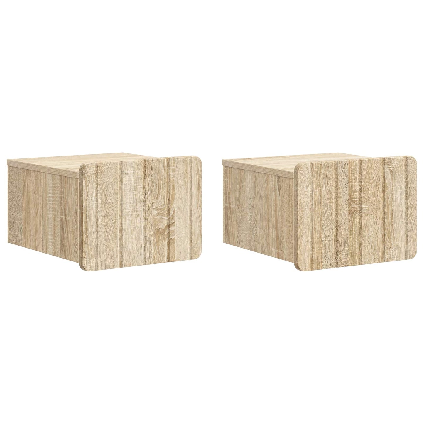 vidaXL Τοίχου Κρεμαστό Κομοδίνο 2 τμχ. Sonoma Δρυς 33 x 34,5 x 24 εκ.