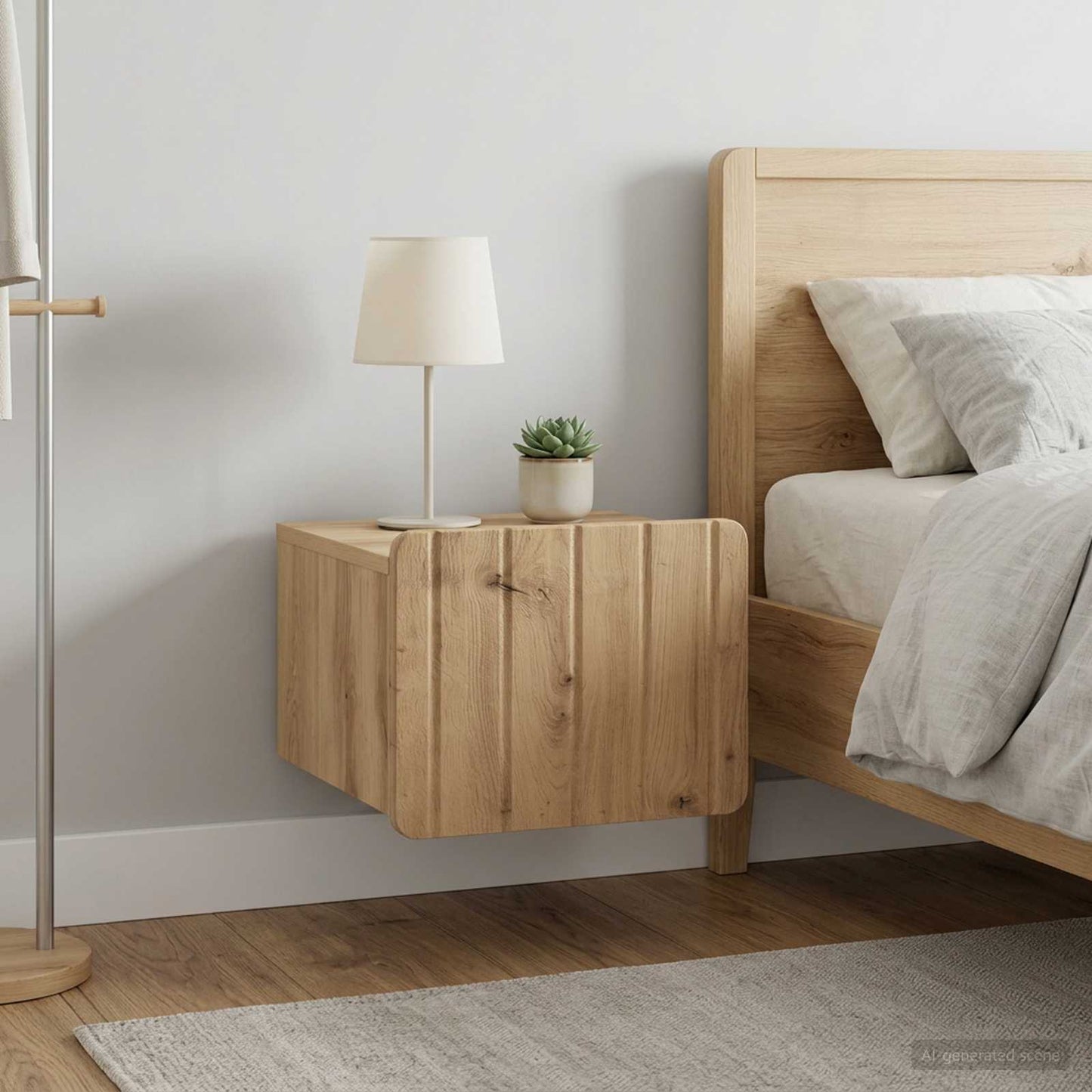 vidaXL Τοίχου Κρεμαστό Κομοδίνο 2 τμχ. Artisan Δρυς 33 x 34,5 x 24 εκ.