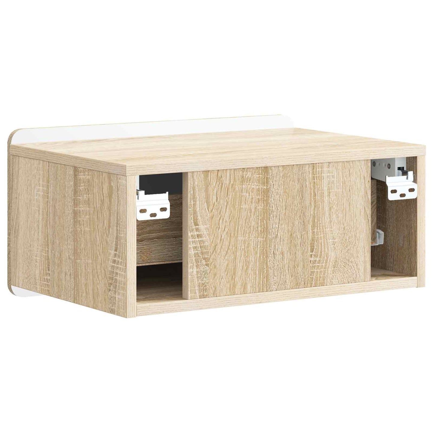 vidaXL Τοίχου Κρεμαστό Κομοδίνο 2 τμχ. Sonoma Δρυς 49 x 34,5 x 24 εκ.