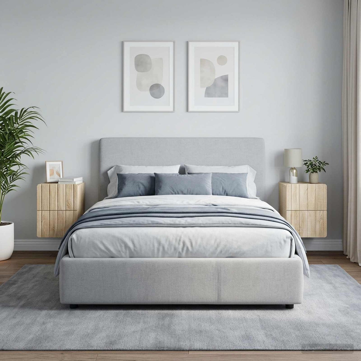 vidaXL Τοίχου Κρεμαστό Κομοδίνο 2 τμχ. Sonoma Δρυς 33 x 34,5 x 43 εκ.