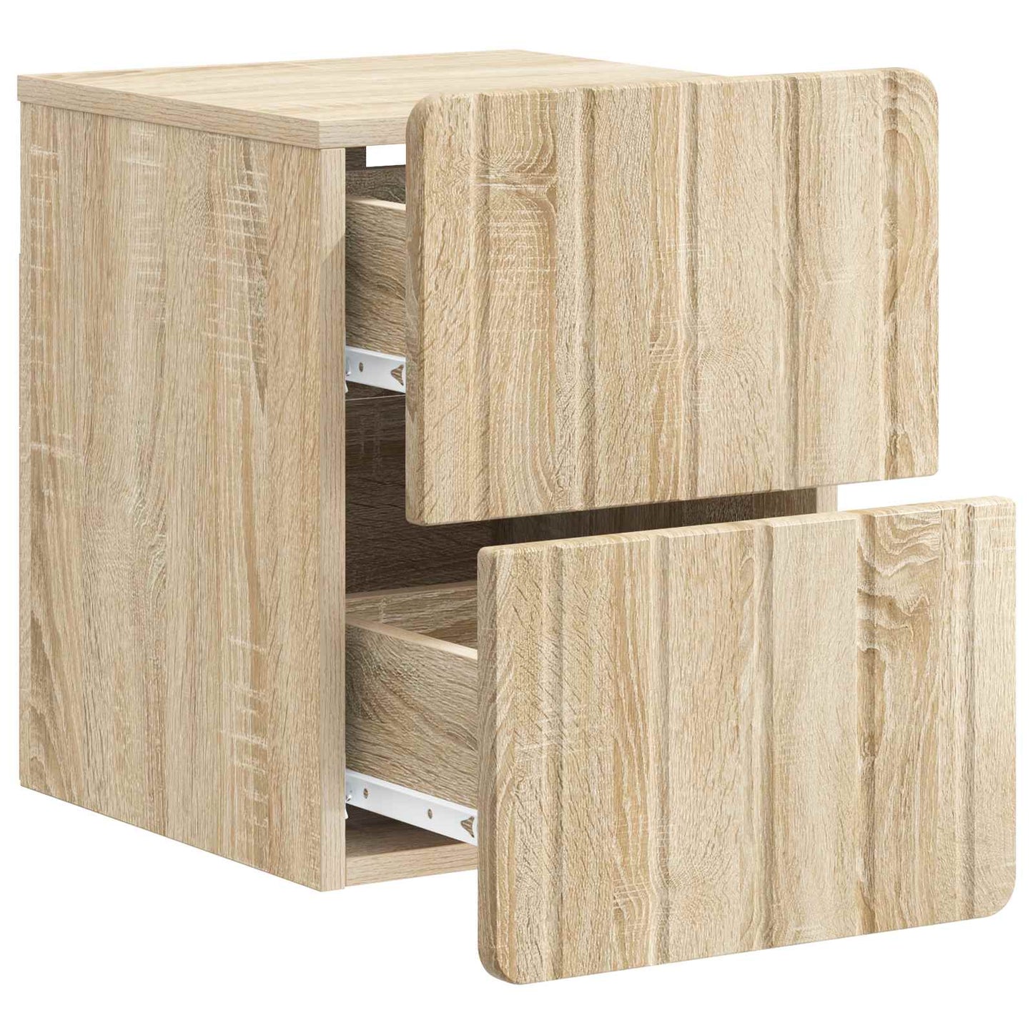 vidaXL Τοίχου Κρεμαστό Κομοδίνο 2 τμχ. Sonoma Δρυς 33 x 34,5 x 43 εκ.