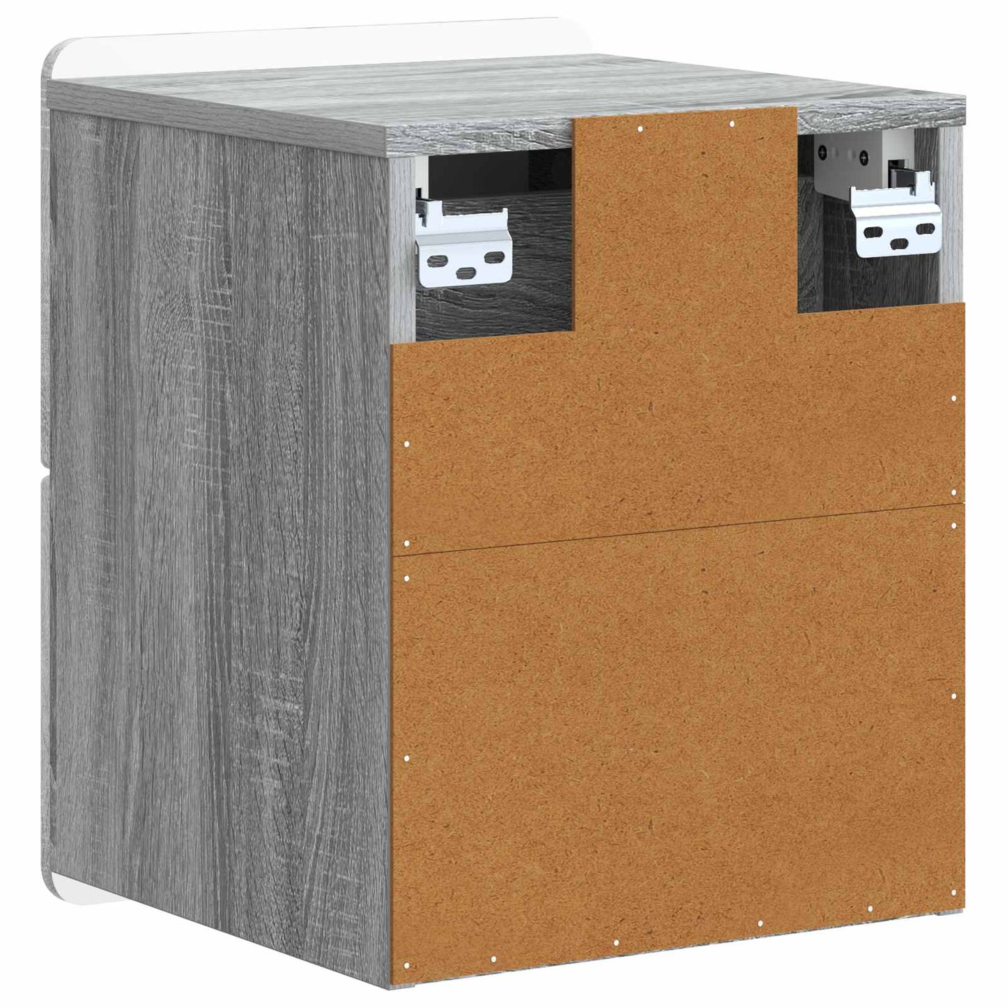 vidaXL Τοίχου Κρεμαστό Κομοδίνο 2 τμχ. Γκρι Sonoma 33 x 34,5 x 43 εκ.