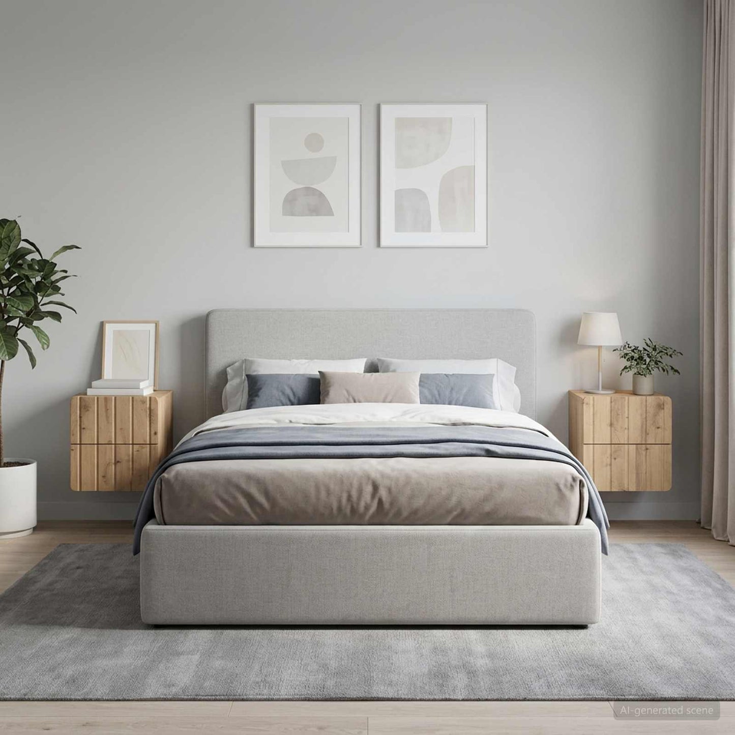 vidaXL Τοίχου Κρεμαστό Κομοδίνο 2 τμχ. Artisan Δρυς 33 x 34,5 x 43 εκ.
