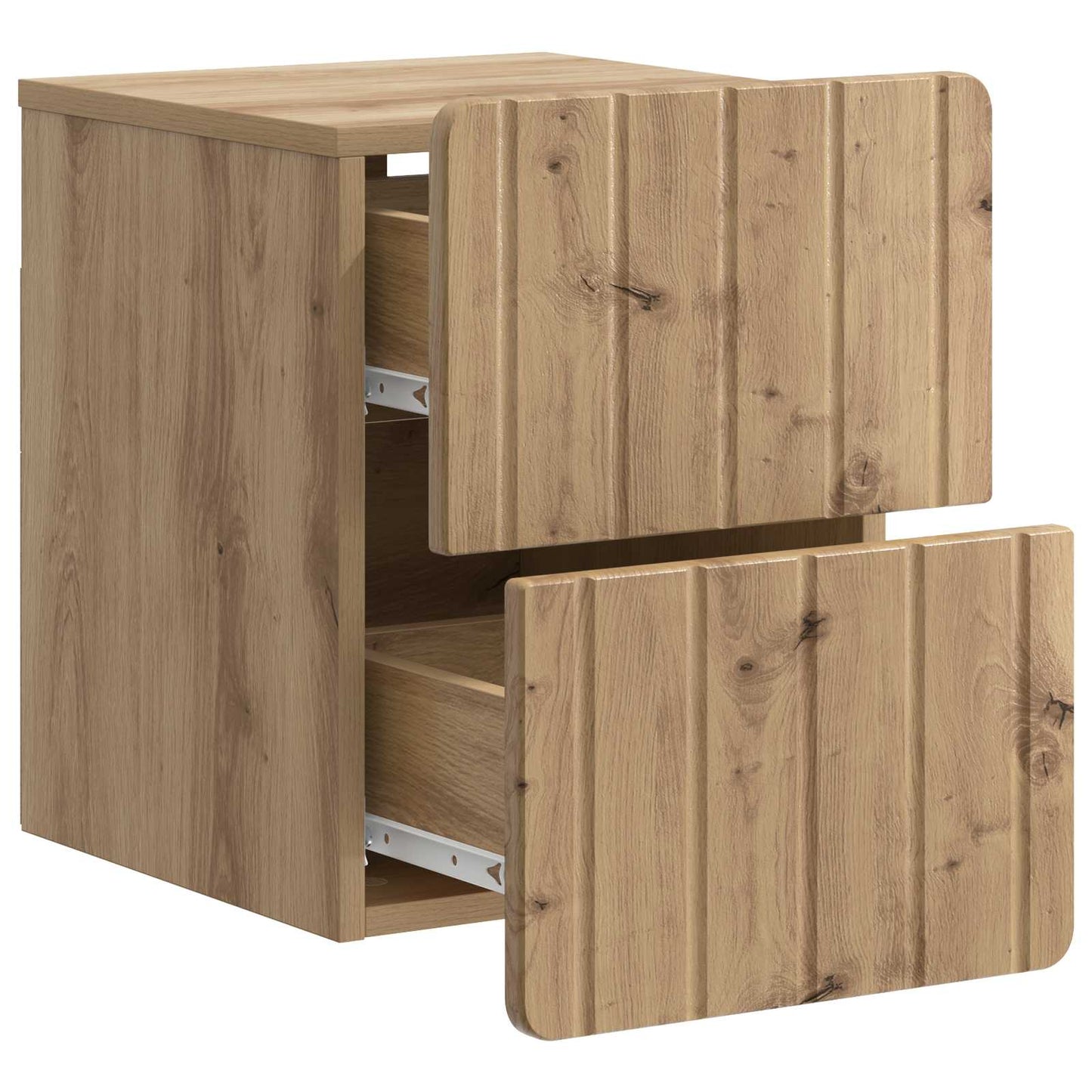 vidaXL Τοίχου Κρεμαστό Κομοδίνο 2 τμχ. Artisan Δρυς 33 x 34,5 x 43 εκ.