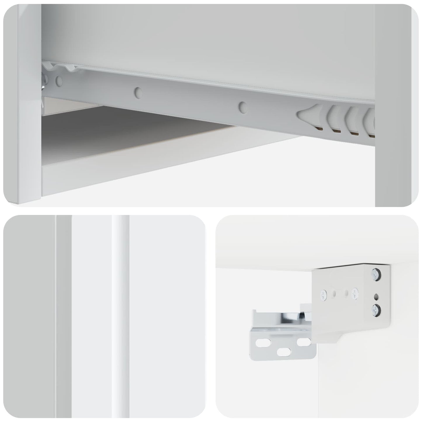 vidaXL Τραπεζάκι Τοίχου Λευκό 59 x 34,5 x 17 εκ. Επεξεργασμένο Ξύλο
