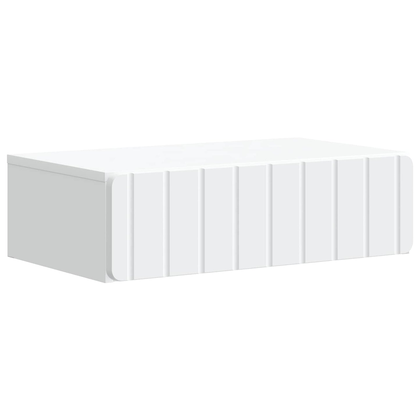 vidaXL Τραπεζάκι Τοίχου Λευκό 59 x 34,5 x 17 εκ. Επεξεργασμένο Ξύλο
