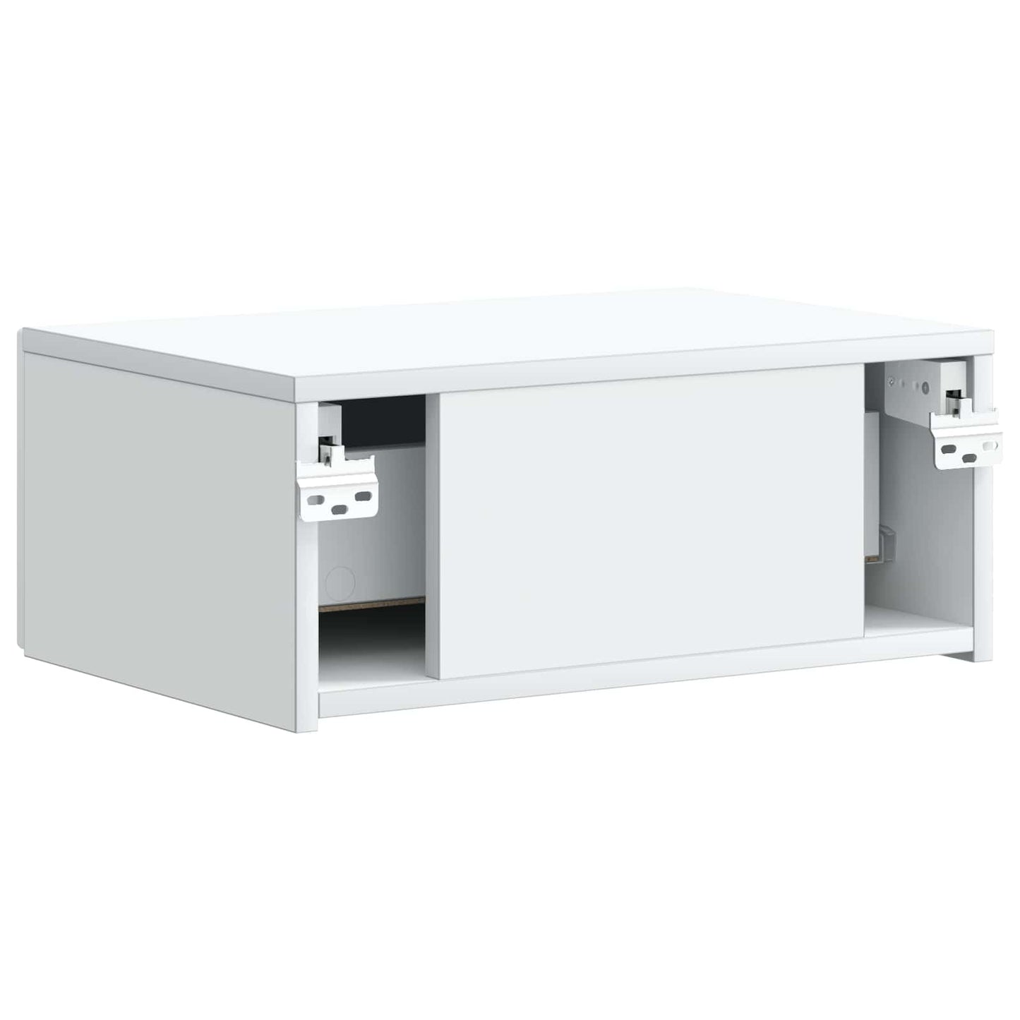 vidaXL Τοίχου Κρεμαστό Κομοδίνο 2 τμχ. Λευκό 49 x 34,5 x 20 εκ.