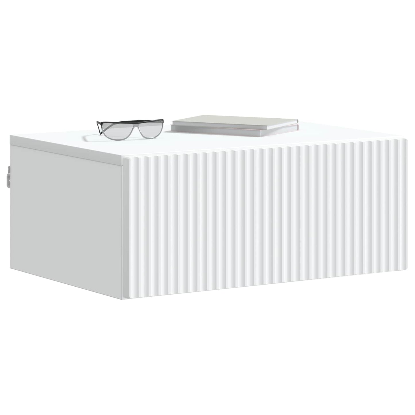 vidaXL Τοίχου Κρεμαστό Κομοδίνο 2 τμχ. Λευκό 49 x 34,5 x 20 εκ.