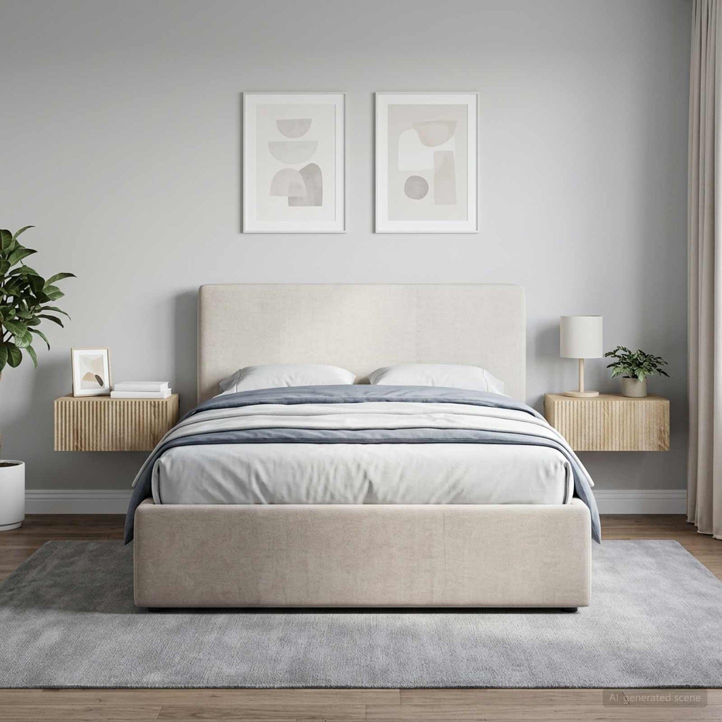 vidaXL Τοίχου Κρεμαστό Κομοδίνο 2 τμχ. Sonoma Δρυς 49 x 34,5 x 20 εκ.